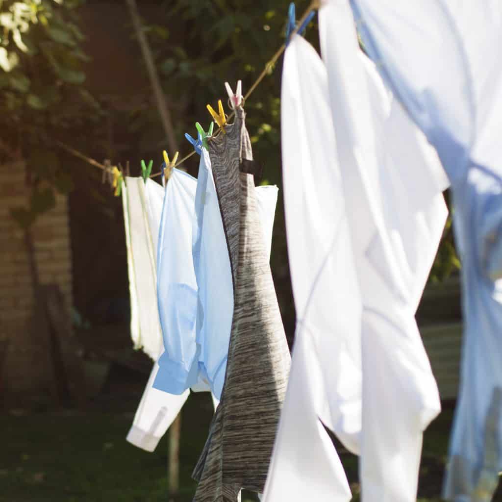 make sure clothes have enough space and time to dry before steaming